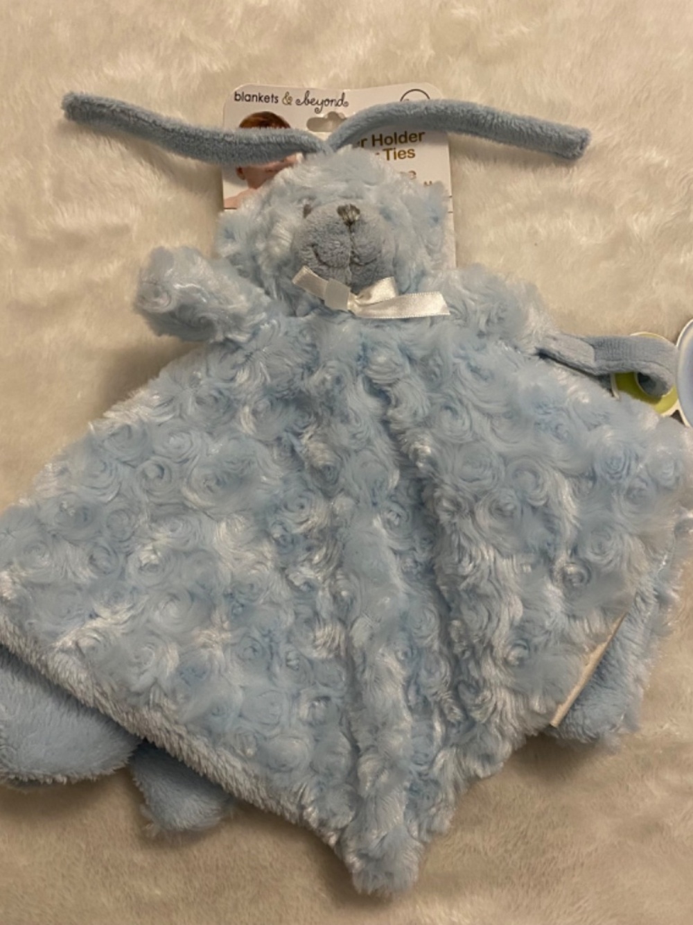 New Blankets & Beyond Blue Bear Plush Security Blanket Lovey (2014)